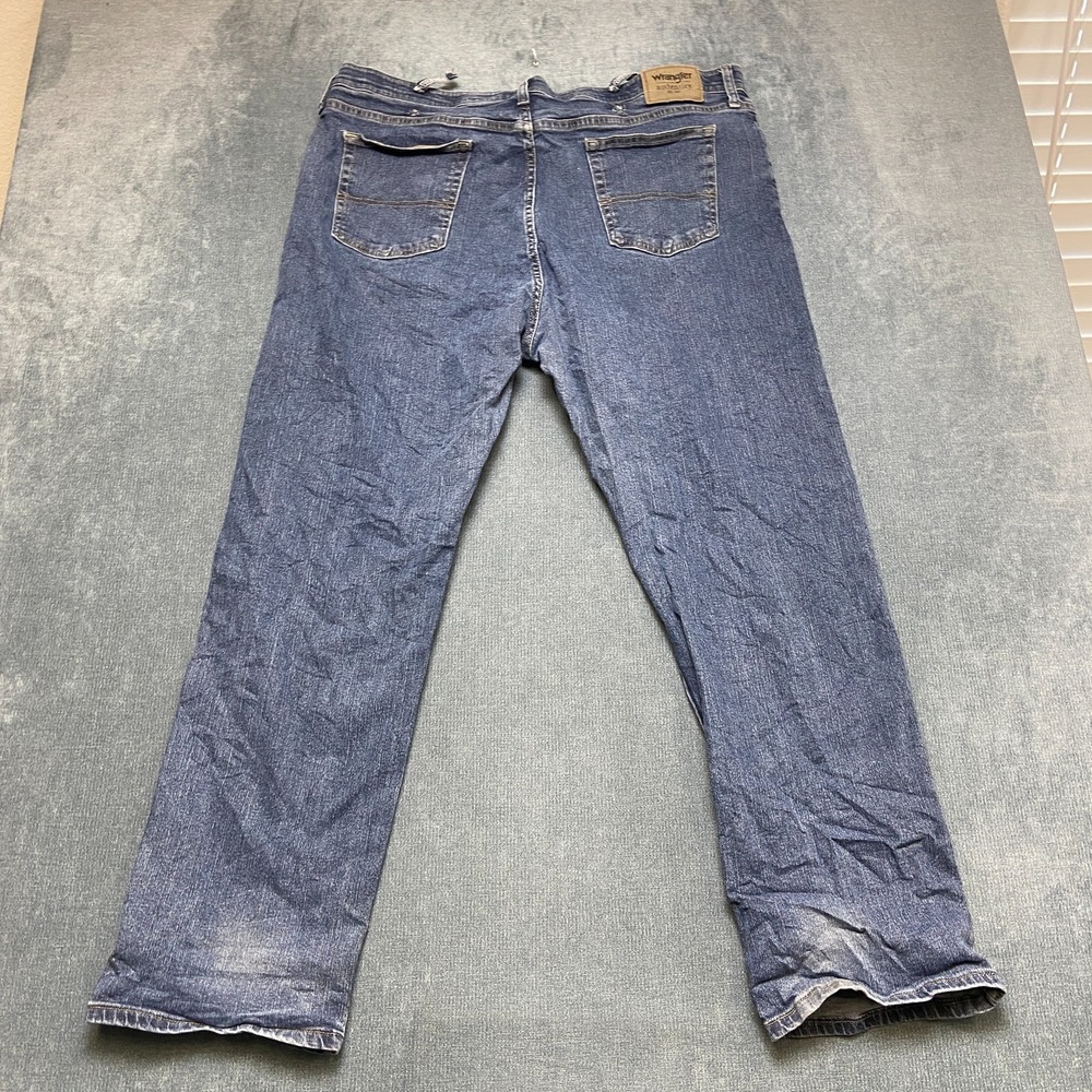 Wrangler Authentics Jeans Men 42x30 Blue Denim Regular Fit Comfort Flex Straight